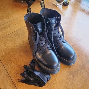Dr. Martens Molly Black Buttero Leather Boots